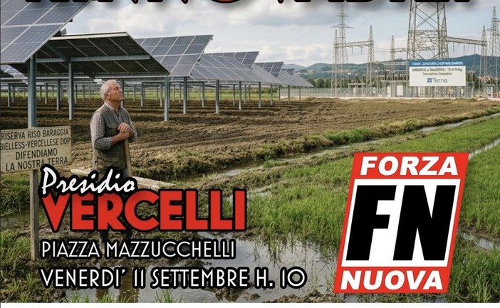 Visita di Giorgia Meloni, Forza Nuova protesta contro gli impianti delle "rinnovabili" Visita di Giorgia Meloni, Forza Nuova protesta contro gli impianti delle "rinnovabili"