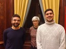 Alberto Fragapane e Mattia Beccaro, con la segretaria provinciale, Mariella Moccia