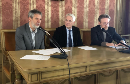Da sinistra: Iacopino, Fossati e Bussandri alla conferenza stampa