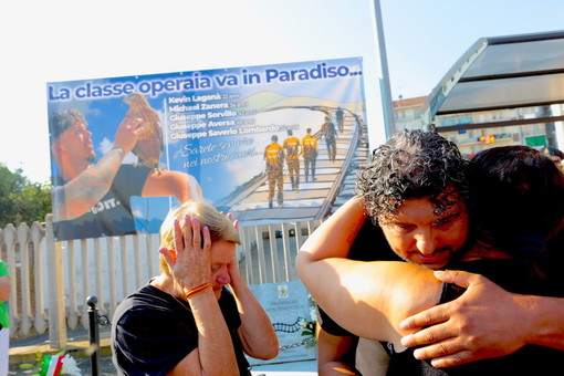 Massimo Laganà, papà di Kevin alla commemorazione