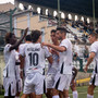 L'esultanza dopo il gol di Rutigliano (foto Devecchi) L'esultanza dopo il gol di Rutigliano (foto Devecchi)