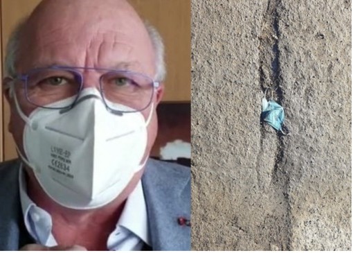 Contro l'abbandono delle mascherine: l'appello di Carlo Piacenza, VIDEO