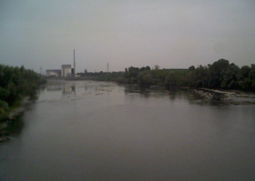 Il fiume Po a Trino