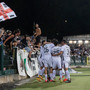 L'esultanza dopo il gol (foto Devecchi) L'esultanza dopo il gol (foto Devecchi)