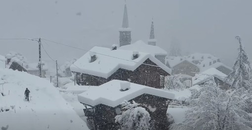 Riva Valdobbia sotto la nevicata
