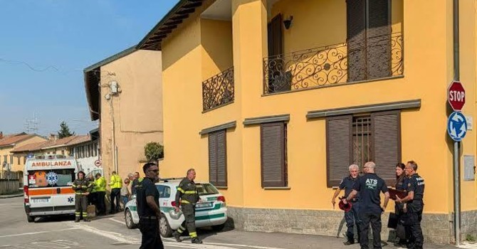 L'esterno del cortile in cui è avvenuto l'incidente