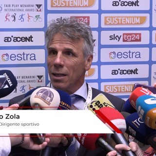 Fair Play Menarini, Zola: "Onorato del premio, se lavori correttamente risultati arrivano"
