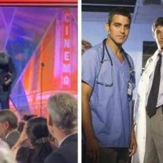 Golden Globe, The Pitt tra i vincitori. L'abbraccio di Noah Wyle con il collega di ER George Clooney