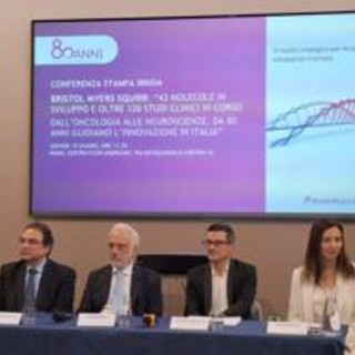 Farmaceutica: 80 anni di Bms in Italia, 42 molecole in sviluppo e 120 studi clinici in corso