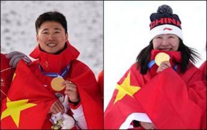 Milano Cortina, marito e moglie oro nel freestyle: chi sono Xindi Wang e Mengtao Xu
