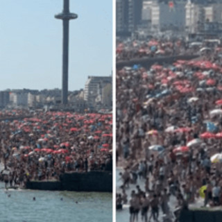 Spiaggia presa d'assalto, 'sold out' di ombrelloni e lettini: il video virale Spiaggia presa d'assalto, 'sold out' di ombrelloni e lettini: il video virale