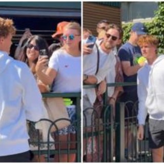 Sinner, entusiasmo a Wimbledon: autografi e selfie con tifosi