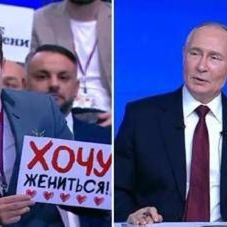 "Mi vuoi sposare?", proposta di matrimonio nella conferenza di Putin