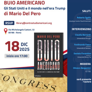 Presentazione a Roma del libro 'Buio Americano' di Mario Del Pero