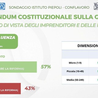 Referendum, sondaggio Piepoli-Conflavoro: il 57% degli imprenditori è per il sì