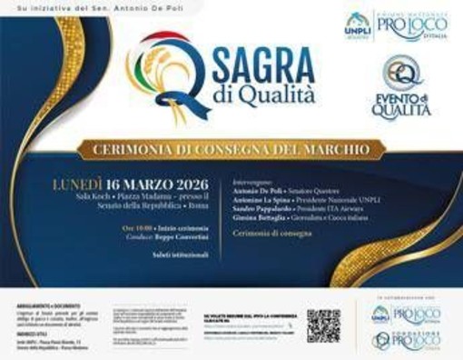 Sagre, lunedì al Senato Unpli premia le eccellenze dei territori Sagre, lunedì al Senato Unpli premia le eccellenze dei territori